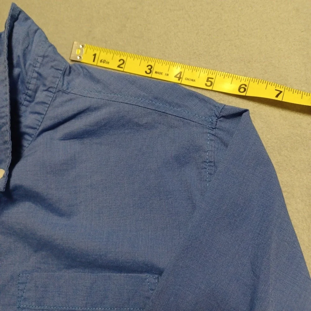 Old Navy Boys‎ Blue Built-In Flex Long Sleeve Button Down Shirt XL 14-16 Husky